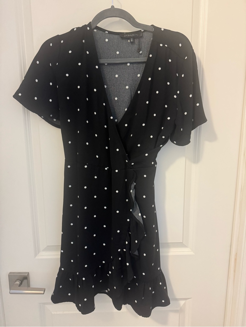 Dynamite Black and White Polka Dot Dress